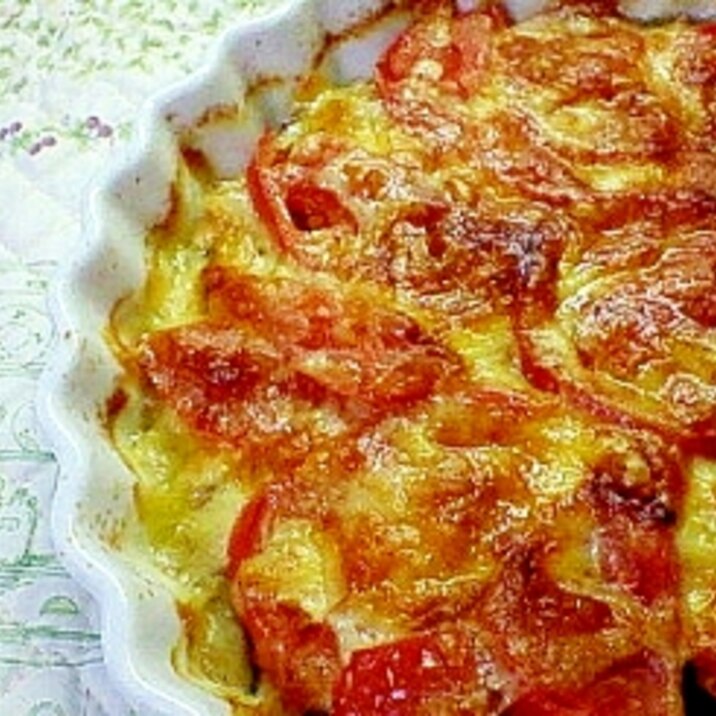 トマト＋なす＋ジャガイモ＋シーチキン＝オーブン焼き